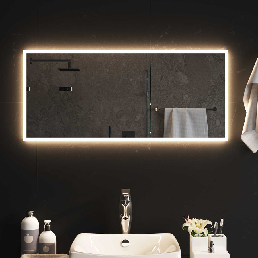 LED Badkamer Spiegel Transparant 90 x 40 cm gehard glas