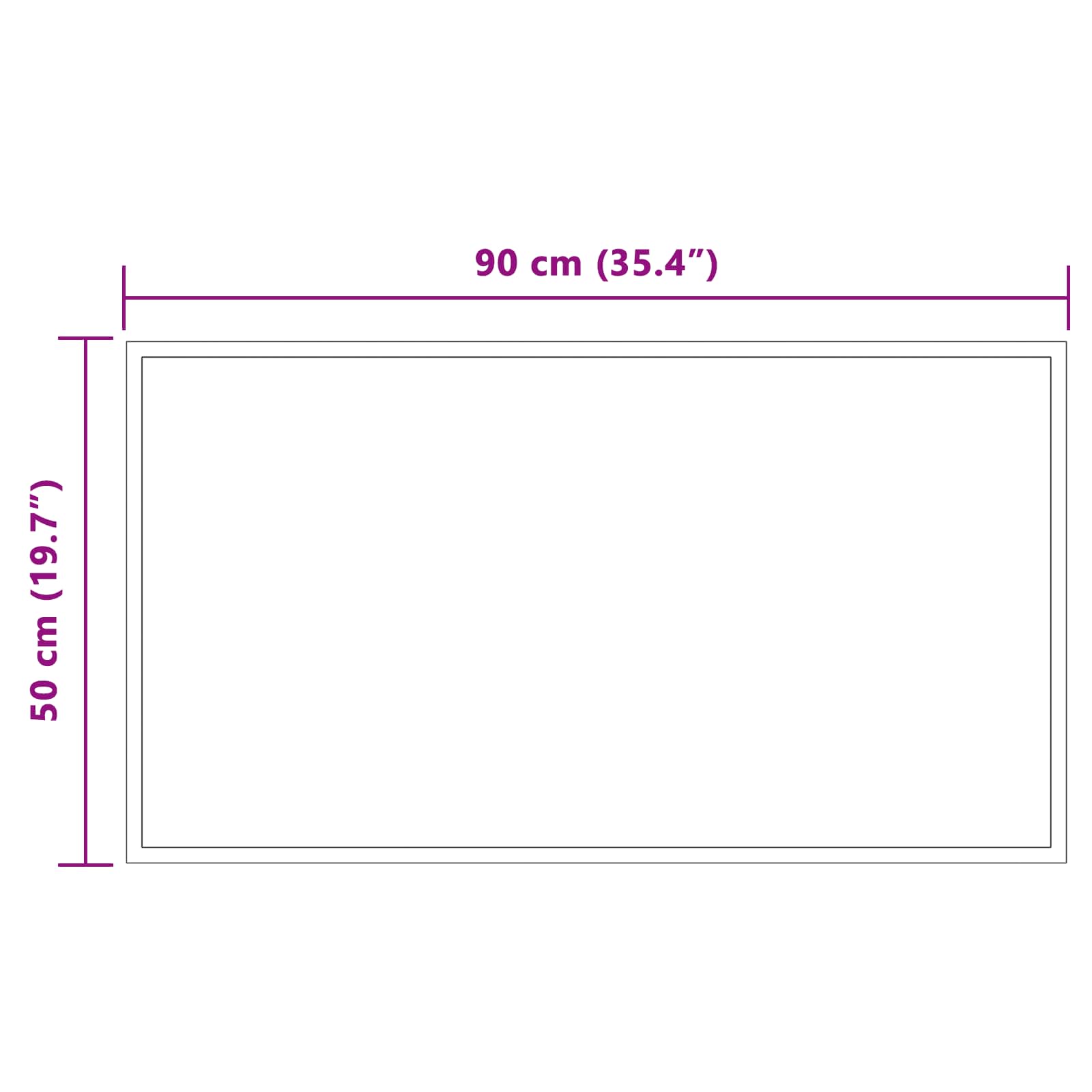 LED Badkamer Spiegel Transparant 90 x 50 cm gehard glas