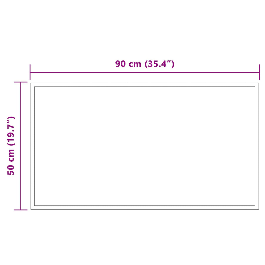 LED Badkamer Spiegel Transparant 90 x 50 cm gehard glas