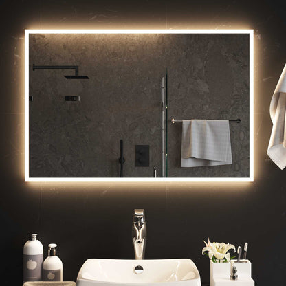 LED Badkamer Spiegel Transparant 90 x 60 cm gehard glas