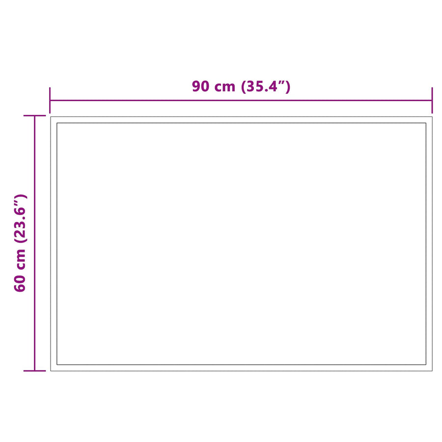 LED Badkamer Spiegel Transparant 90 x 60 cm gehard glas