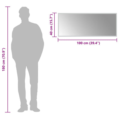 LED Badkamer Spiegel Transparant 100 x 40 cm gehard glas