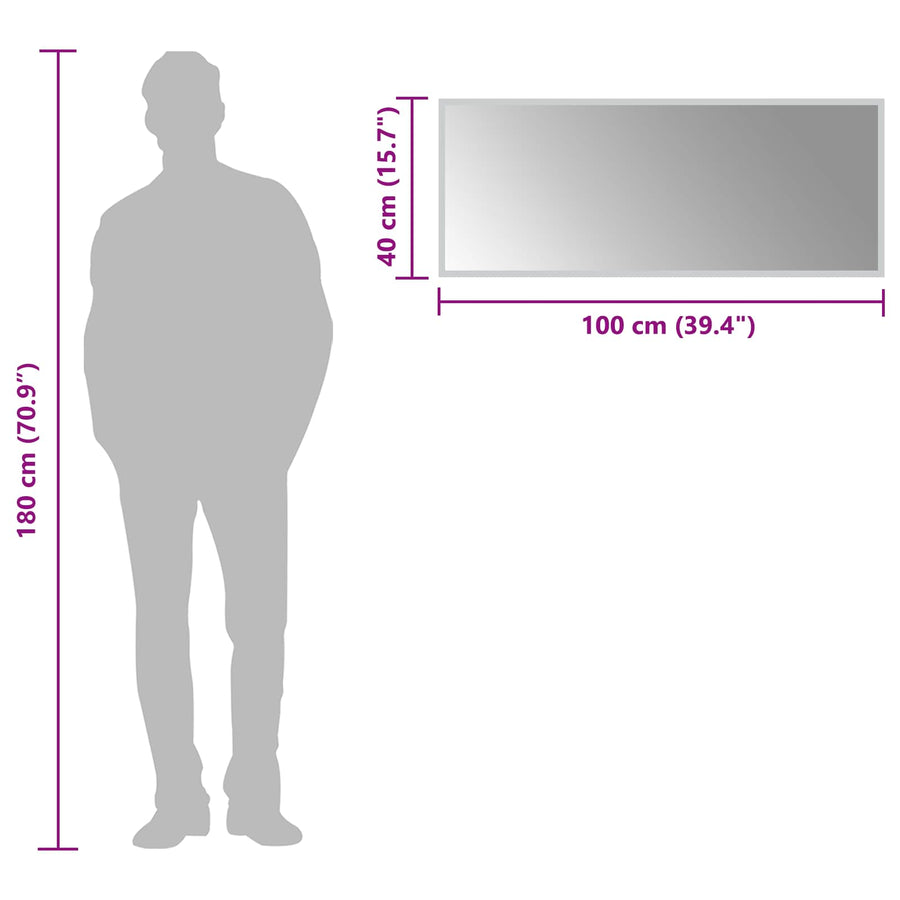 LED Badkamer Spiegel Transparant 100 x 40 cm gehard glas