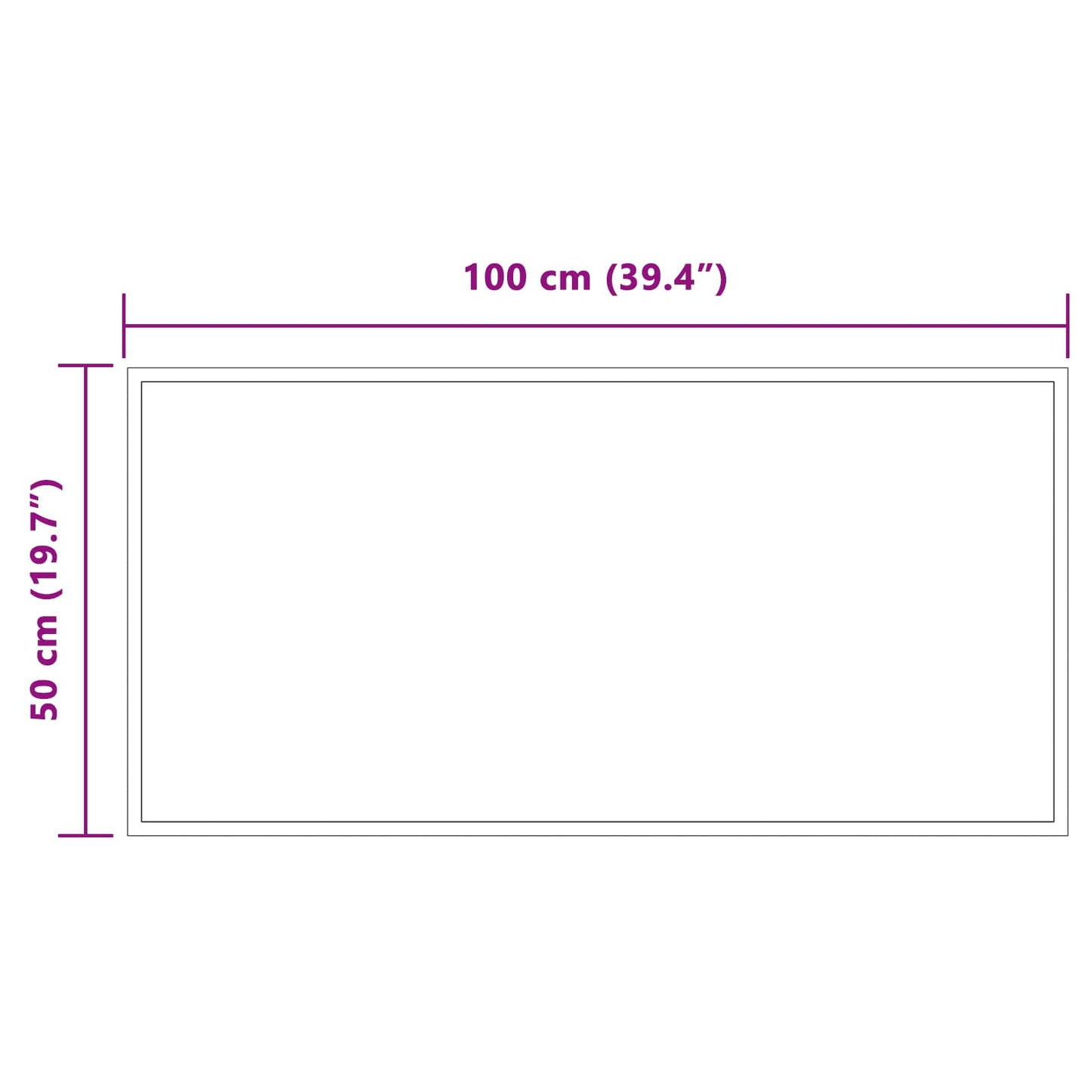 LED Badkamer Spiegel Transparant 100 x 50 cm gehard glas