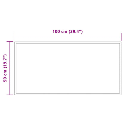 LED Badkamer Spiegel Transparant 100 x 50 cm gehard glas