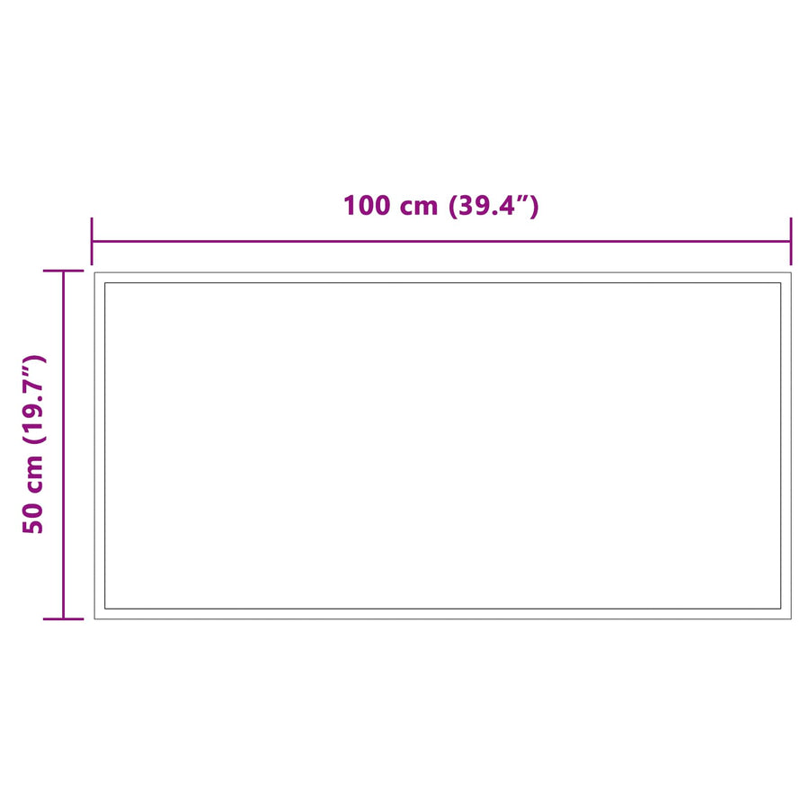 LED Badkamer Spiegel Transparant 100 x 50 cm gehard glas