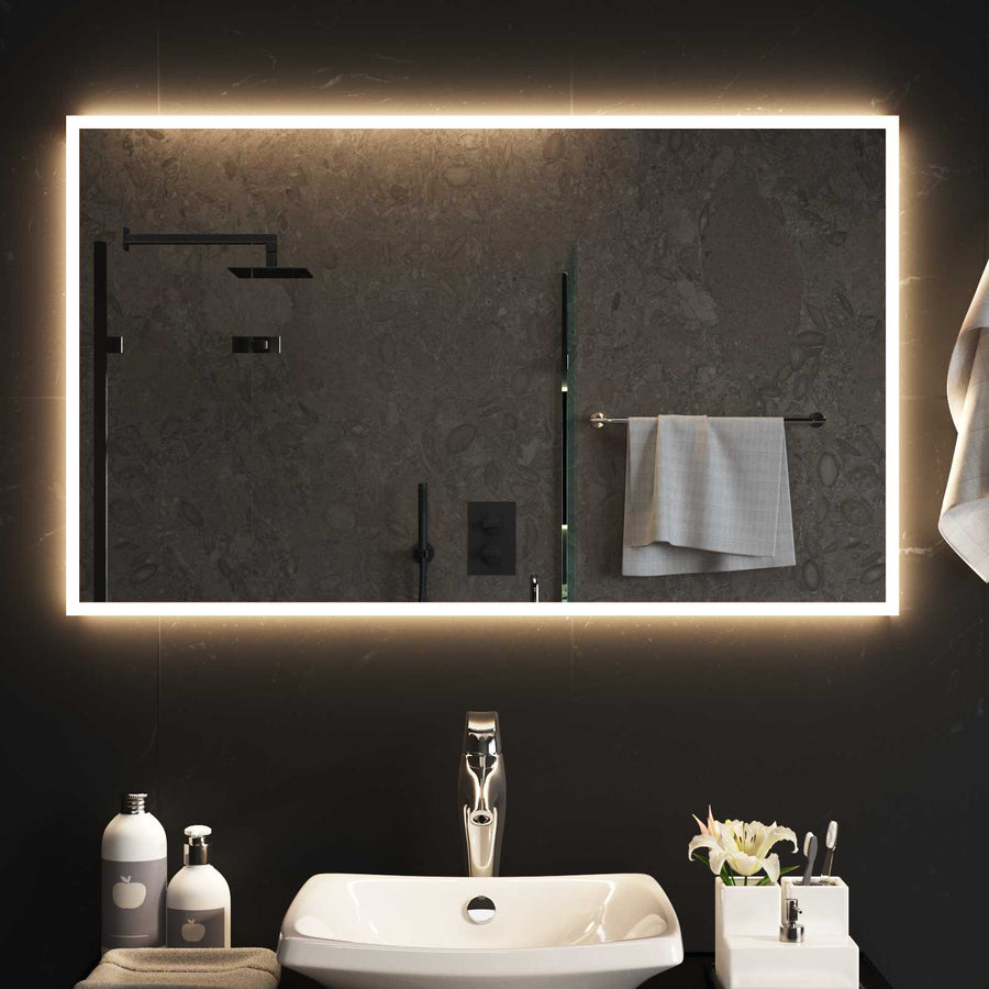 LED Badkamer Spiegel Transparant 100 x 60 cm gehard glas