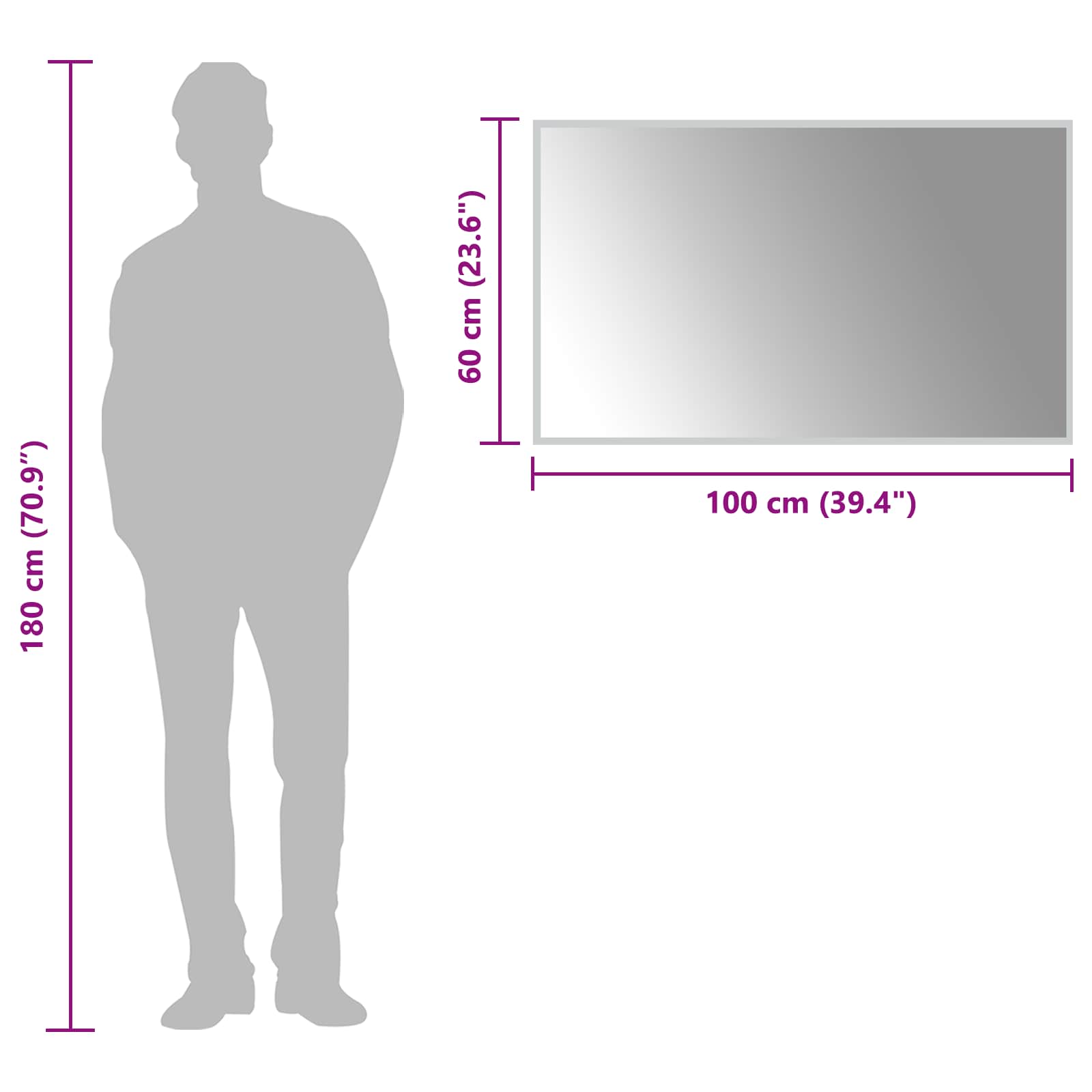 LED Badkamer Spiegel Transparant 100 x 60 cm gehard glas