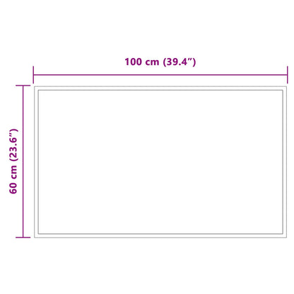 LED Badkamer Spiegel Transparant 100 x 60 cm gehard glas
