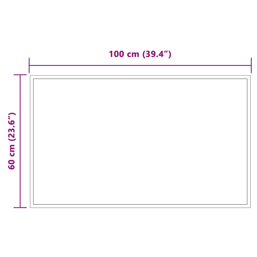 LED Badkamer Spiegel Transparant 100 x 60 cm gehard glas