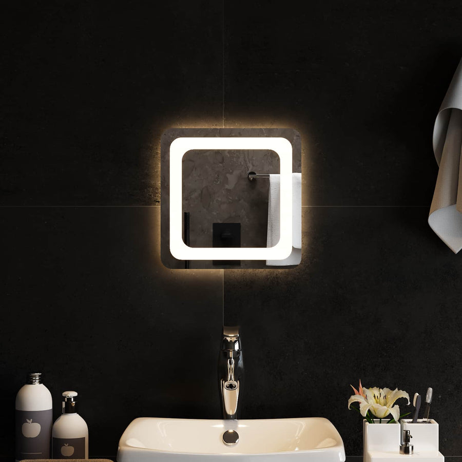 LED Badkamer Spiegel Transparant 30 x 30 cm gehard glas