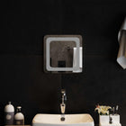 Badkamer spiegel LED 30x30 cm gehard glas transparant
