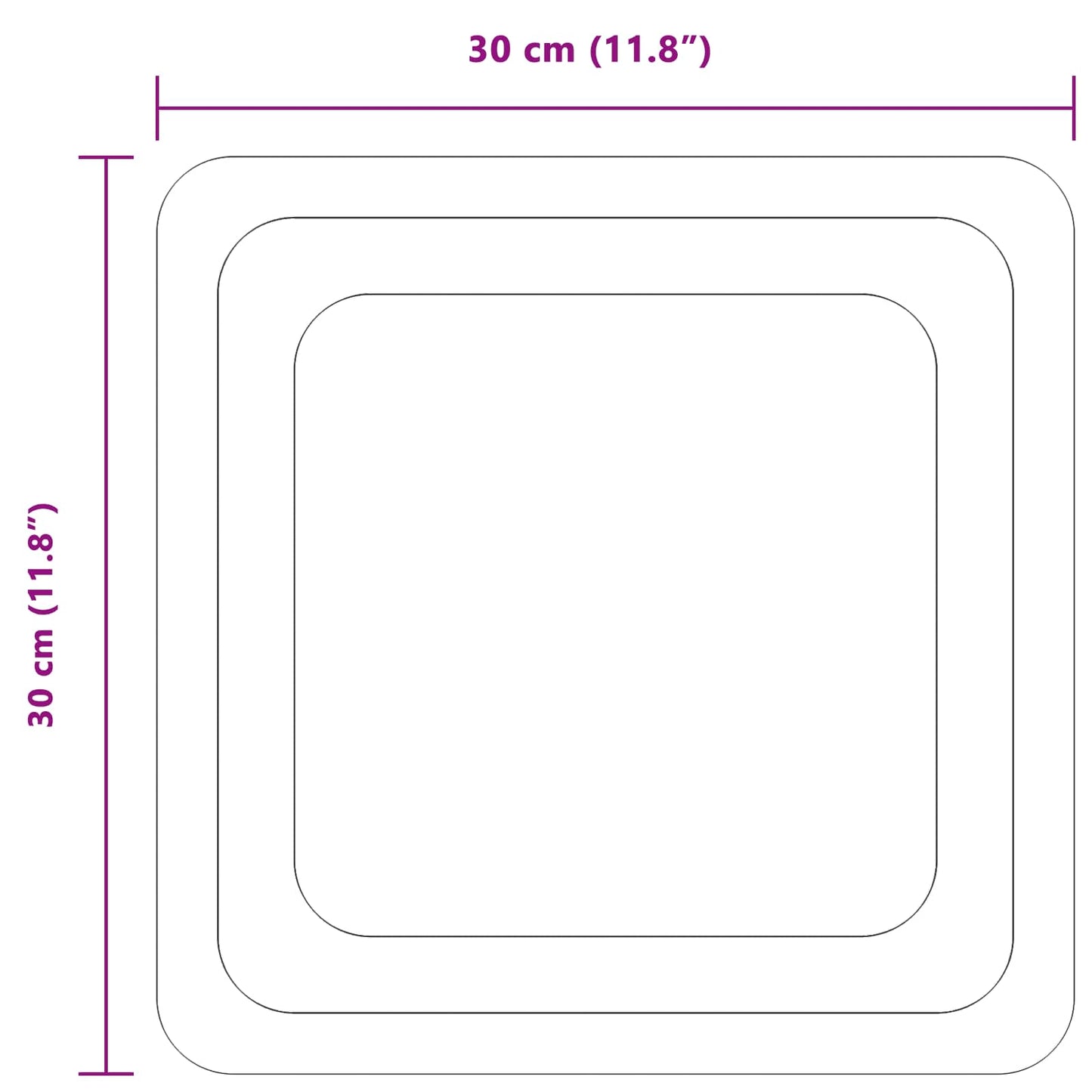 LED Badkamer Spiegel Transparant 30 x 30 cm gehard glas