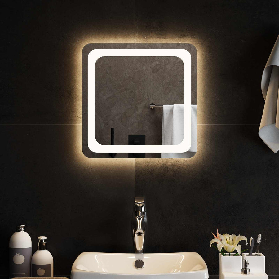 LED Badkamer Spiegel Transparant 40 x 40 cm gehard glas