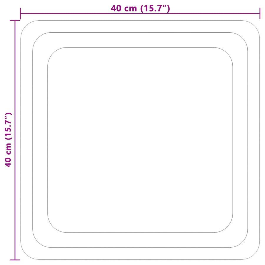 LED Badkamer Spiegel Transparant 40 x 40 cm gehard glas