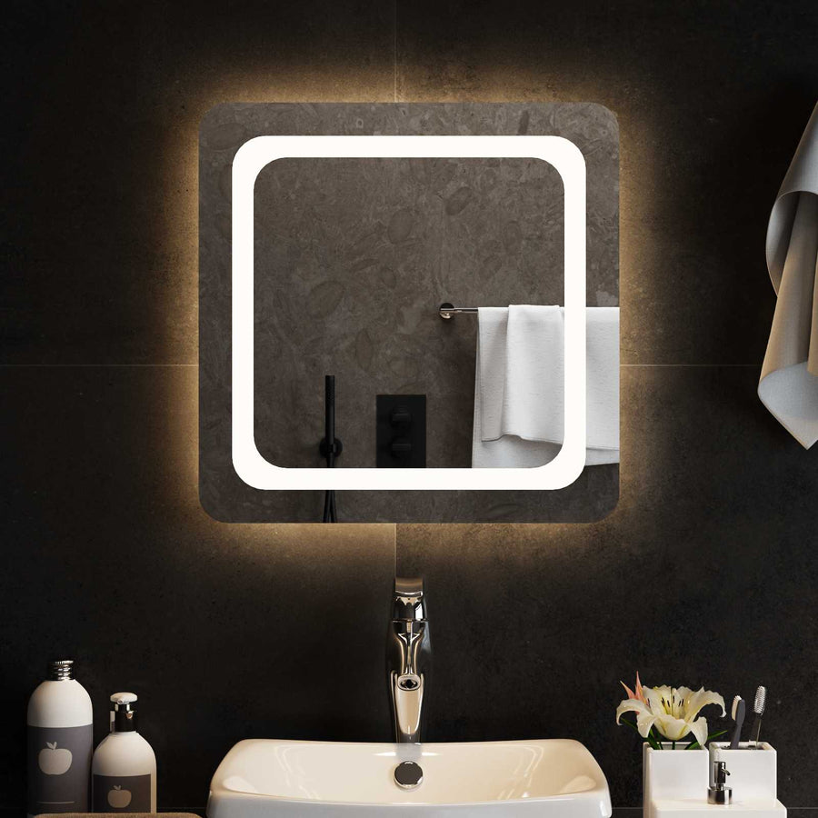 LED Badkamer Spiegel Transparant 50 x 50 cm gehard glas