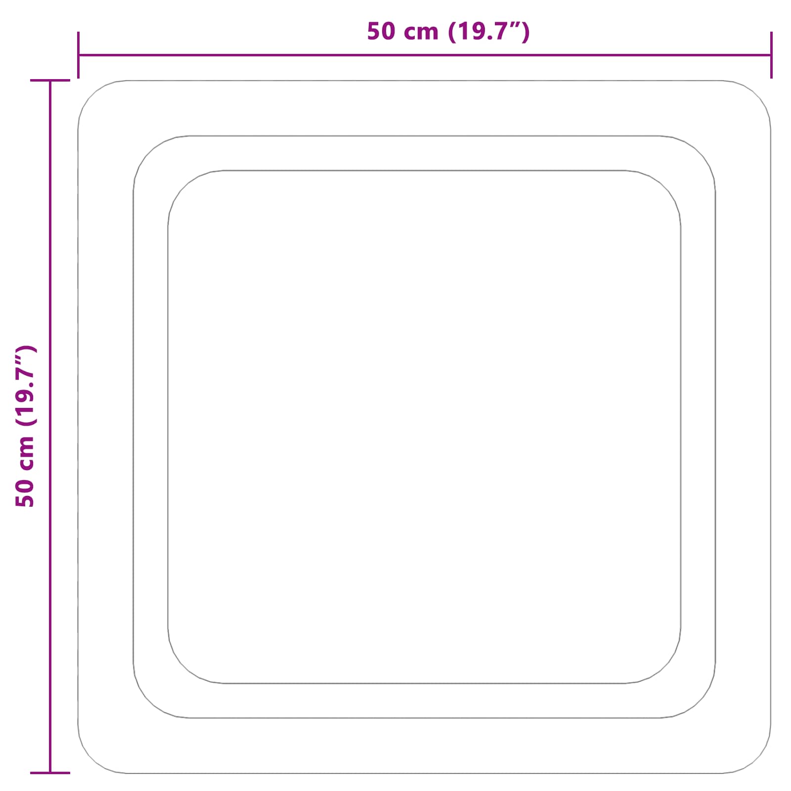 LED Badkamer Spiegel Transparant 50 x 50 cm gehard glas
