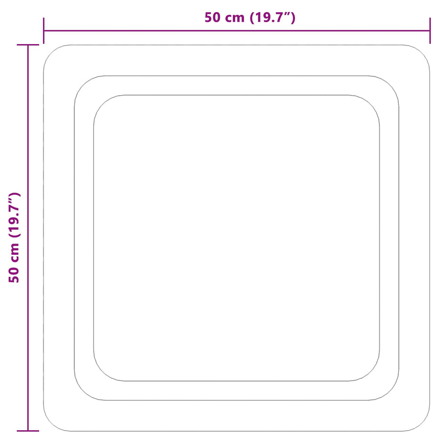 LED Badkamer Spiegel Transparant 50 x 50 cm gehard glas