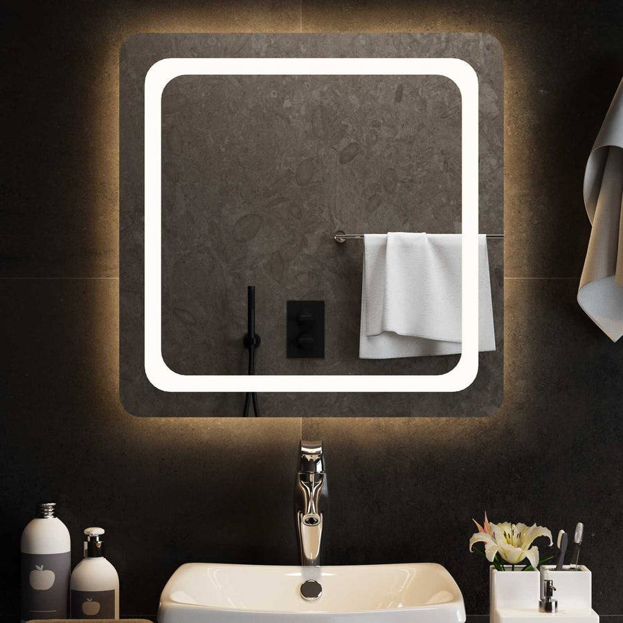 LED Badkamer Spiegel Transparant 60 x 60 cm gehard glas