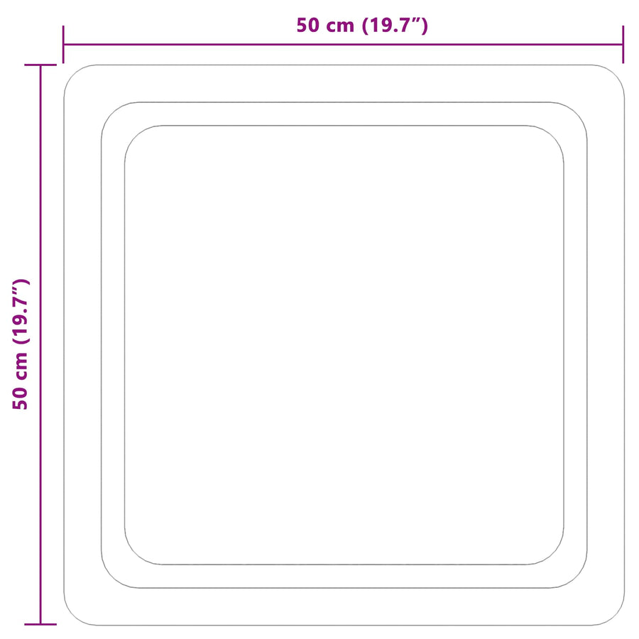 LED Badkamer Spiegel Transparant 60 x 60 cm gehard glas