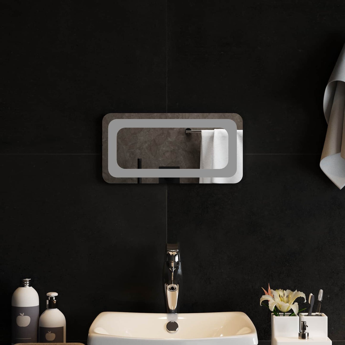 LED Badkamer Spiegel Transparant 40 x 20 cm gehard glas