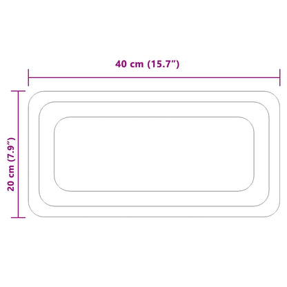 LED Badkamer Spiegel Transparant 40 x 20 cm gehard glas