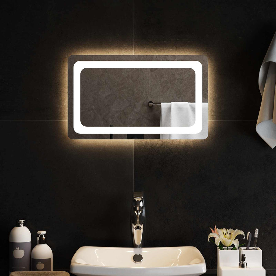 LED Badkamer Spiegel Transparant 50 x 30 cm gehard glas