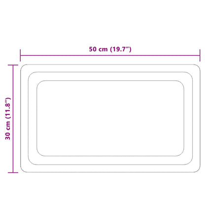 LED Badkamer Spiegel Transparant 50 x 30 cm gehard glas