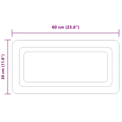 LED Badkamer Spiegel Transparant 60 x 30 cm gehard glas