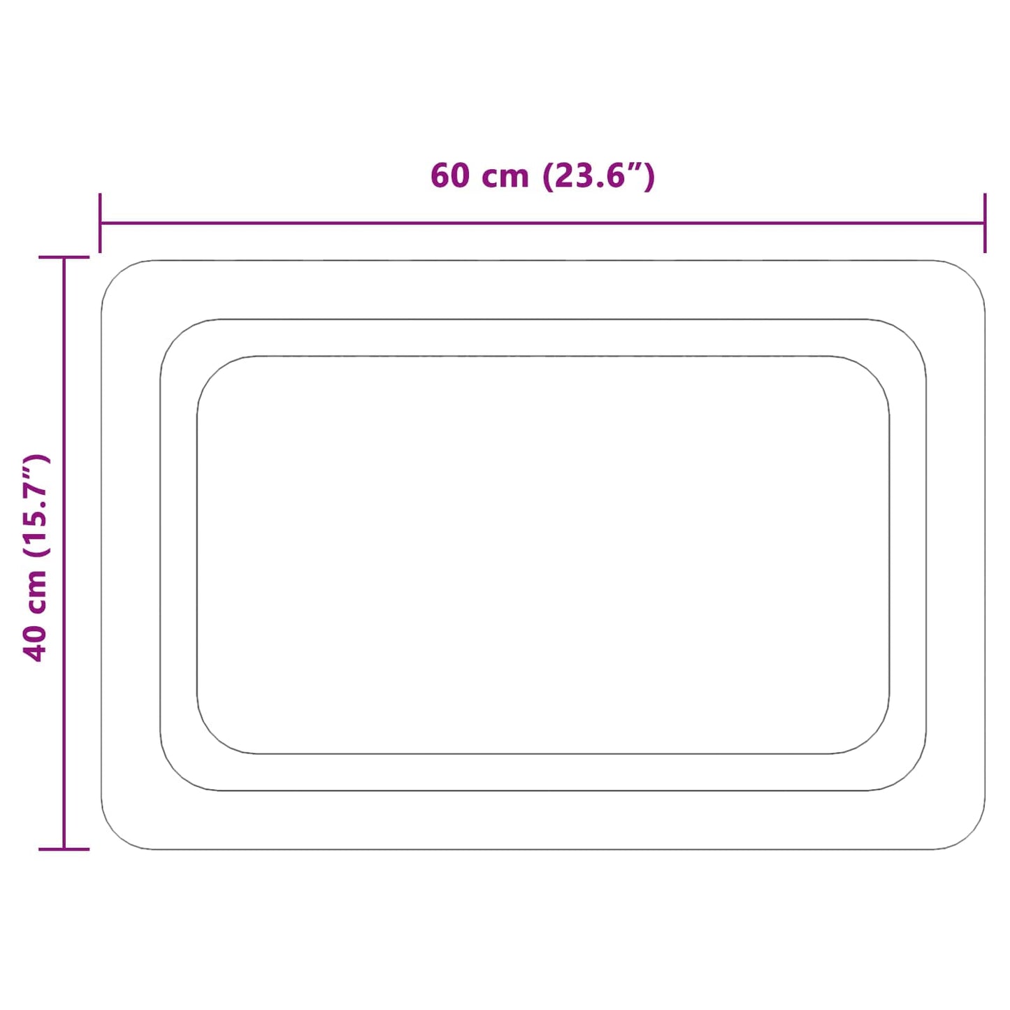 LED Badkamer Spiegel Transparant 60 x 40 cm gehard glas