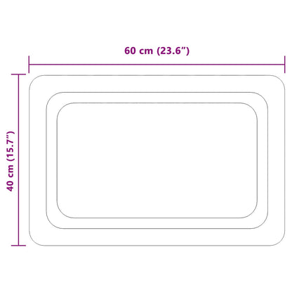 LED Badkamer Spiegel Transparant 60 x 40 cm gehard glas