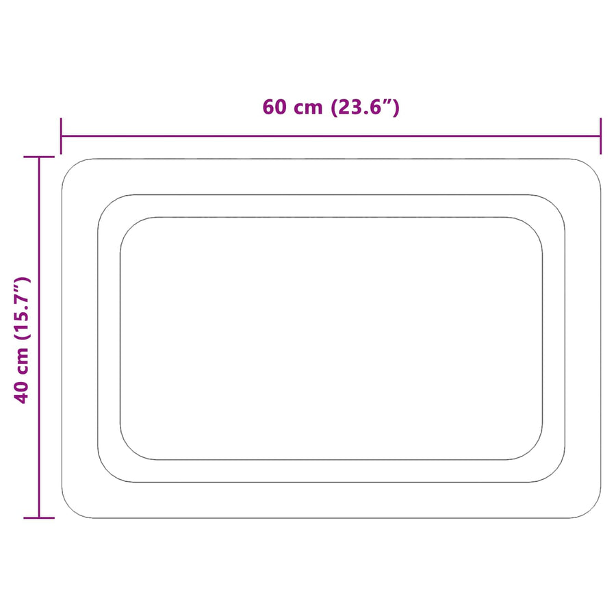 LED Badkamer Spiegel Transparant 60 x 40 cm gehard glas