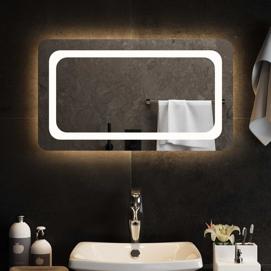 LED Badkamer Spiegel Transparant 70 x 40 cm gehard glas