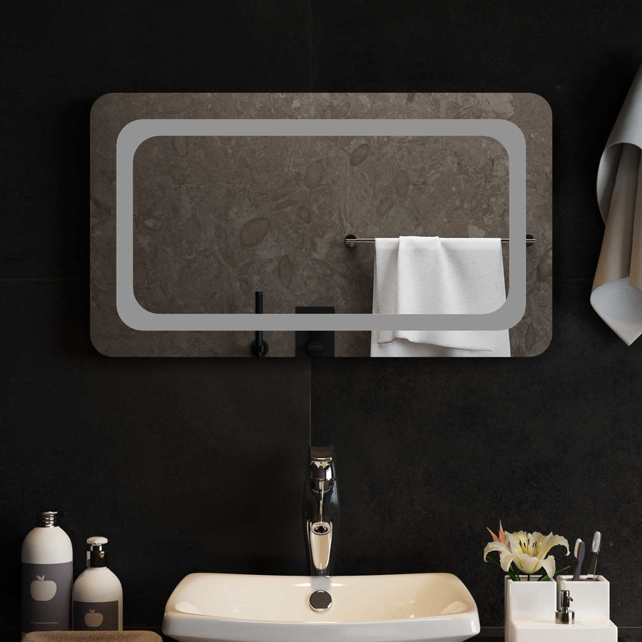 LED Badkamer Spiegel Transparant 70 x 40 cm gehard glas
