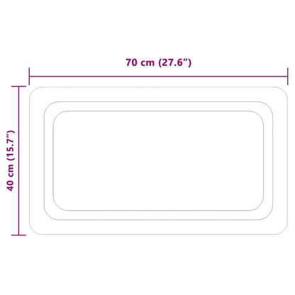 LED Badkamer Spiegel Transparant 70 x 40 cm gehard glas