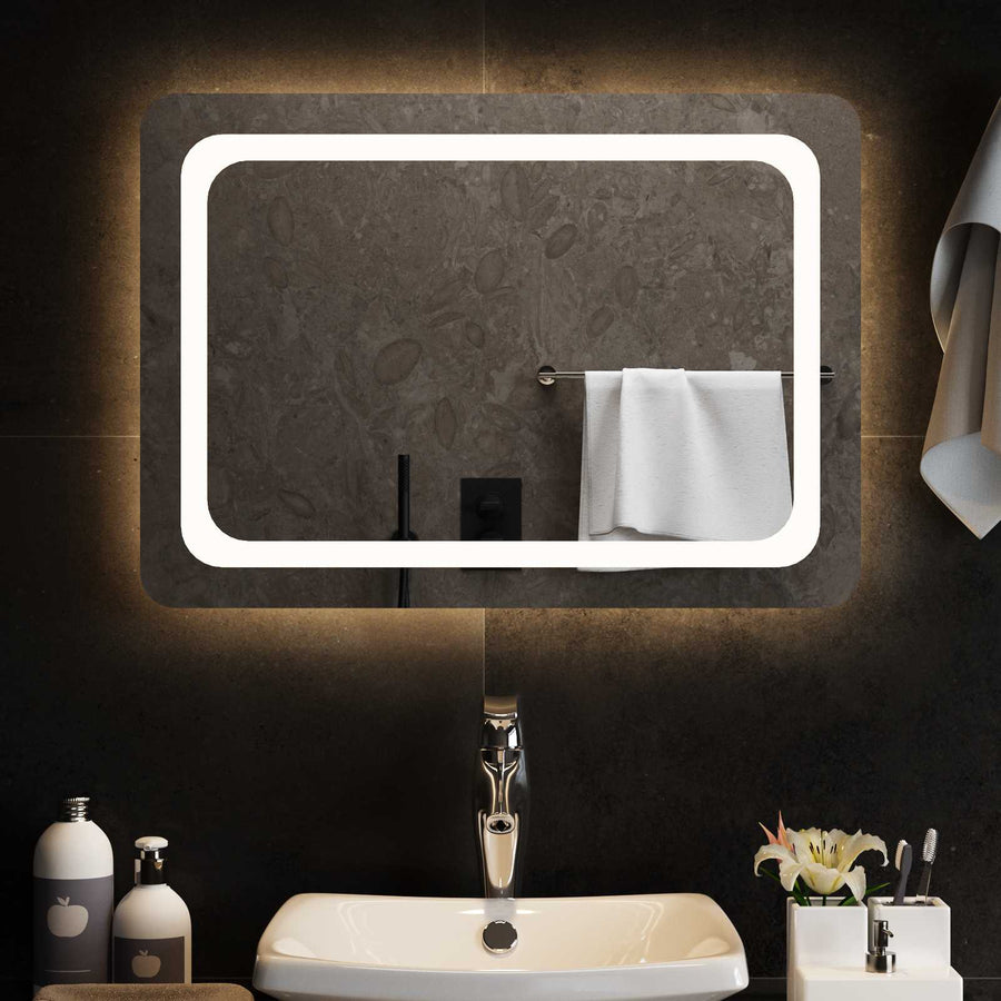 LED Badkamer Spiegel Transparant 70 x 50 cm gehard glas