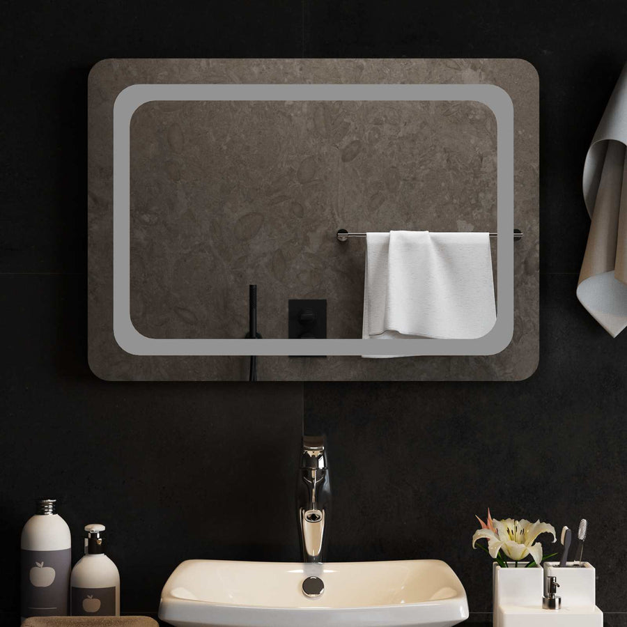 LED Badkamer Spiegel Transparant 70 x 50 cm gehard glas