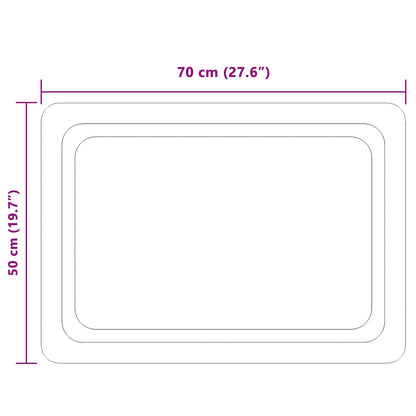 LED Badkamer Spiegel Transparant 70 x 50 cm gehard glas