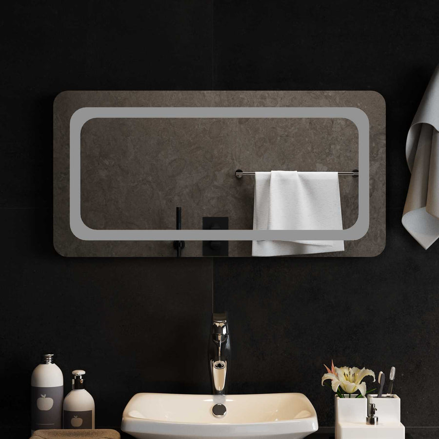 LED Badkamer Spiegel Transparant 80 x 40 cm gehard glas