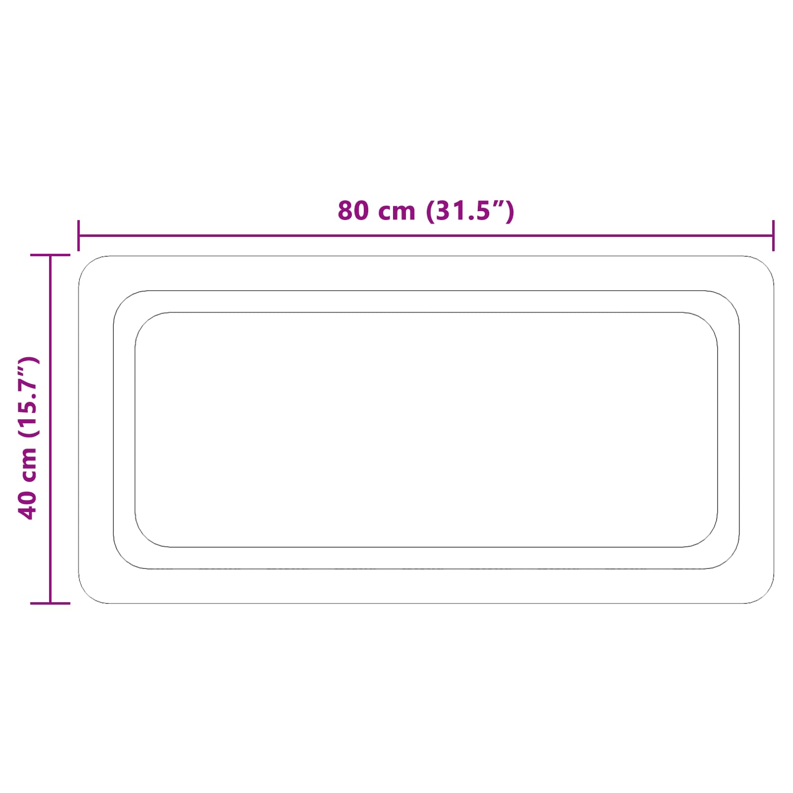 LED Badkamer Spiegel Transparant 80 x 40 cm gehard glas