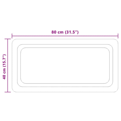 LED Badkamer Spiegel Transparant 80 x 40 cm gehard glas