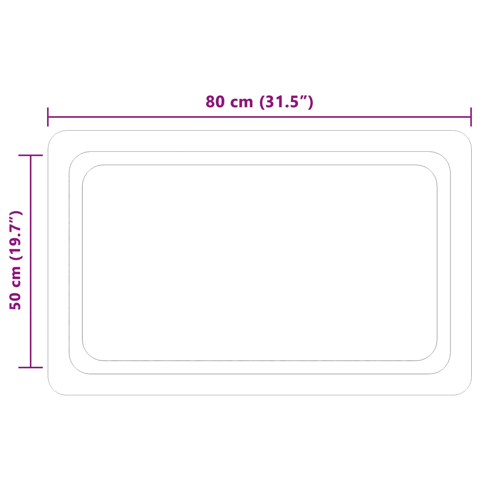 LED Badkamer Spiegel Transparant 80 x 50 cm gehard glas