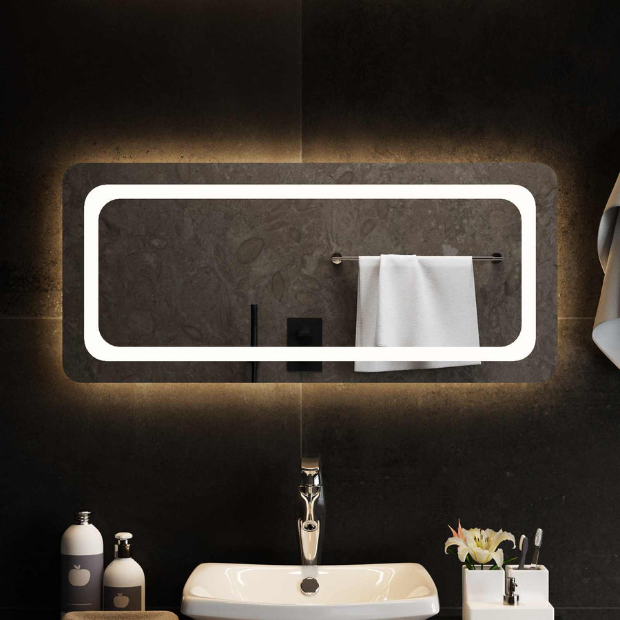 LED Badkamer Spiegel Transparant 90 x 40 cm gehard glas