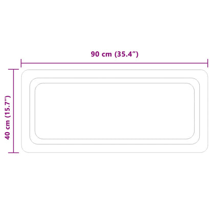 LED Badkamer Spiegel Transparant 90 x 40 cm gehard glas