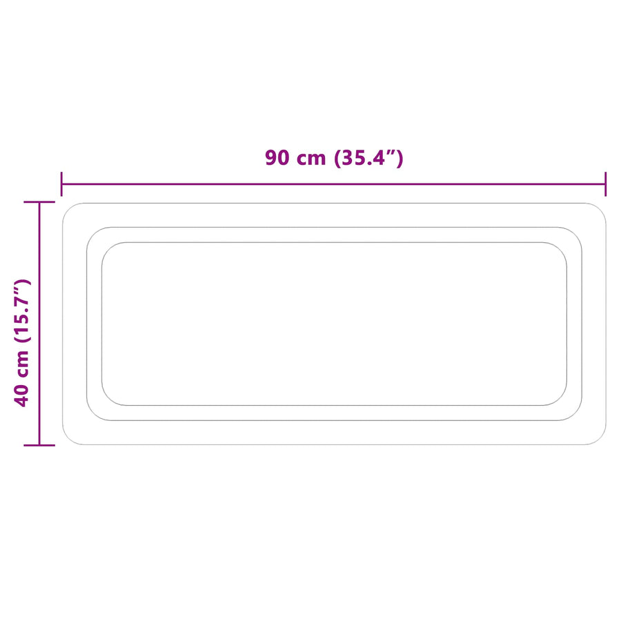 LED Badkamer Spiegel Transparant 90 x 40 cm gehard glas