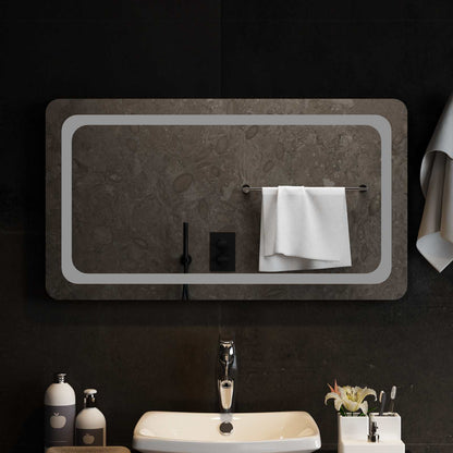 LED Badkamer Spiegel Transparant 90 x 50 cm gehard glas