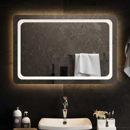 LED Badkamer Spiegel Transparant 90 x 60 cm gehard glas