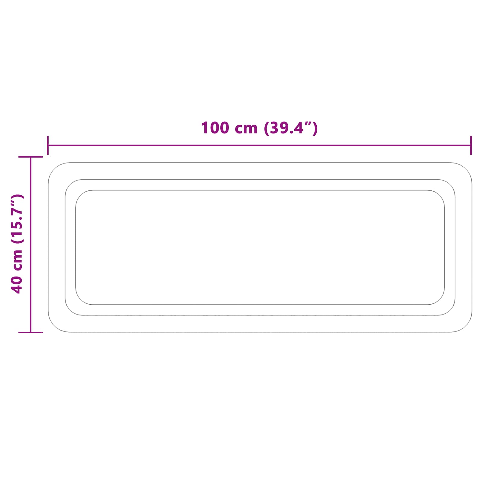LED Badkamer Spiegel Transparant 100 x 40 cm gehard glas