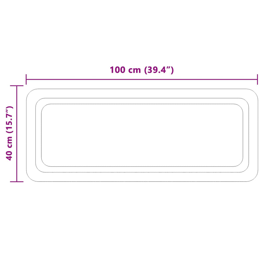 LED Badkamer Spiegel Transparant 100 x 40 cm gehard glas