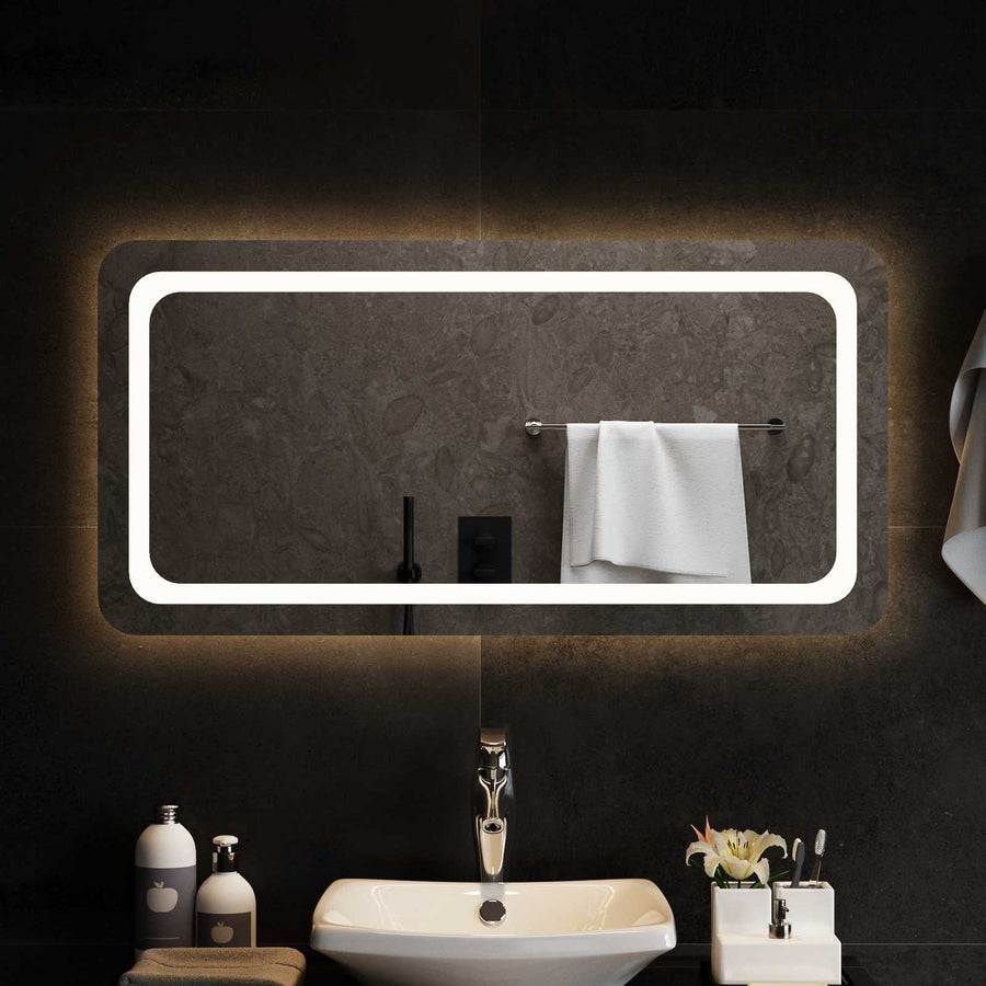 LED Badkamer Spiegel Transparant 100 x 50 cm gehard glas